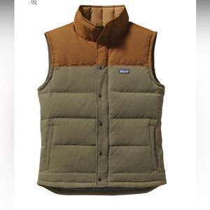 Patagonia Men’s Bivy Down Vest in Olive Green Size L